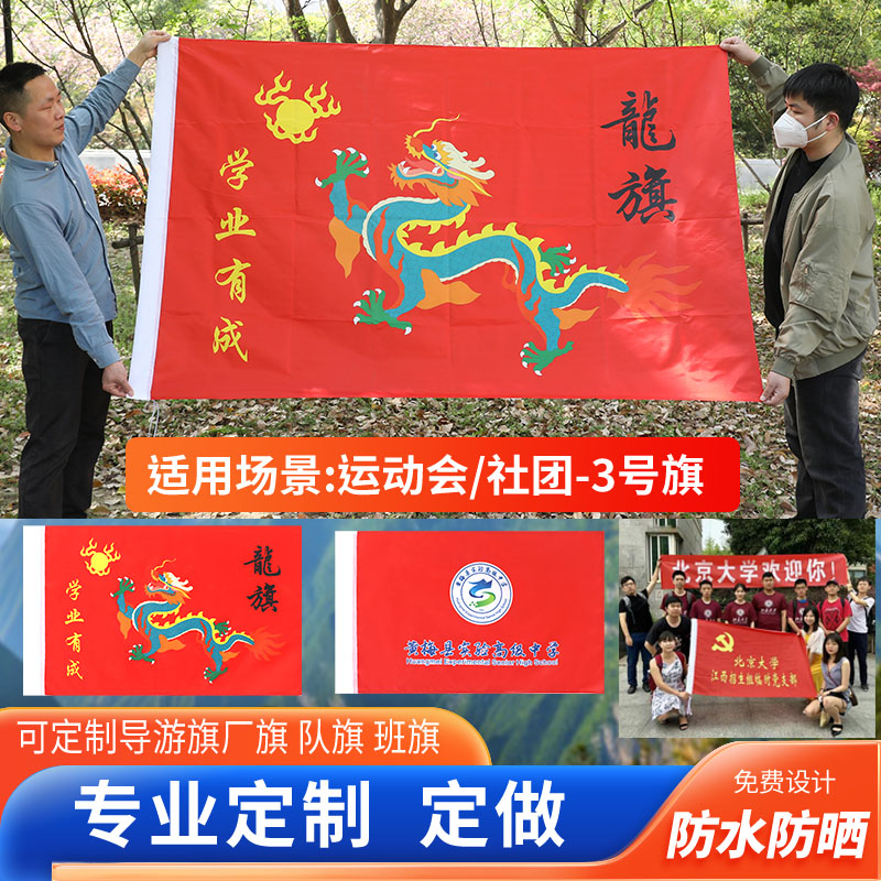 旗帜定做班旗旗定制队旗手拉条幅横幅大旗毕业团建广告注水旗仿古旗校旗司旗导游手摇户外刀旗彩旗音乐节战旗