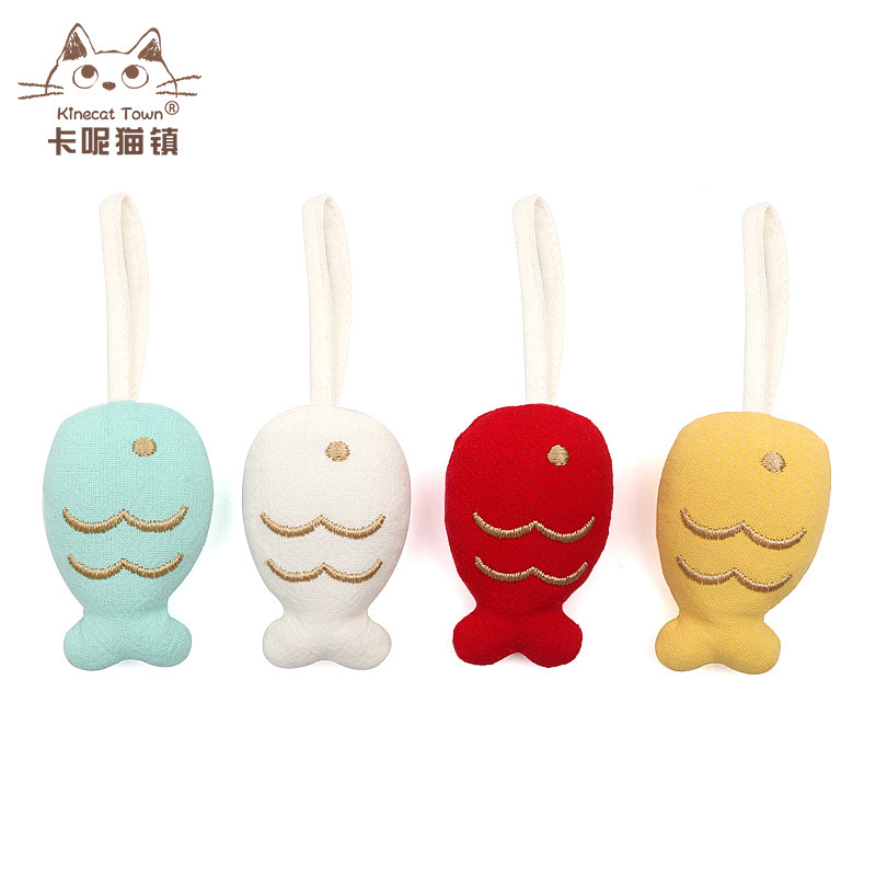 kine猫日系小鱼布艺手工可爱卡通拉链头小挂件包包拉链挂饰女生