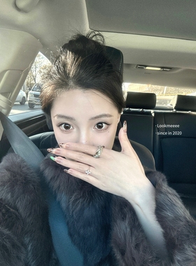 博主同款斑点石双层交错戒指女