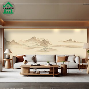 宋氏美学壁布中式古风茶室背景墙布酒店民宿床头壁画饭店包间壁纸