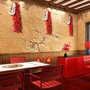 稻草泥纹理黄土墙墙纸壁画怀旧乡村农家乐墙布烧烤饭店土菜馆壁纸