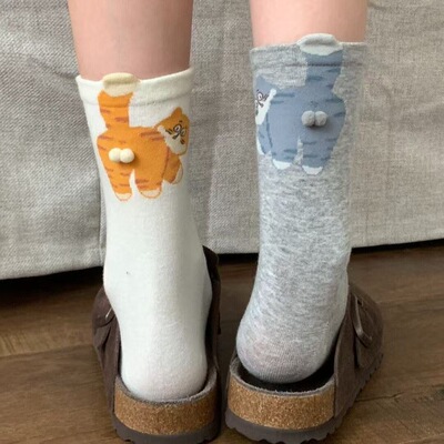 白色袜子女款中筒袜夏季薄款日系