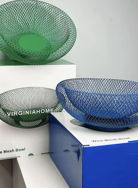 MoMA【纽约艺术博物馆创作】克莱因蓝艺术品水果零食收纳篮子