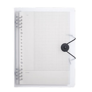 康奈尔5r记忆法笔记本子简约大学生考研法考网格本B5加厚可拆卸方格活页纸替芯初中生超厚A4活页本不硌手