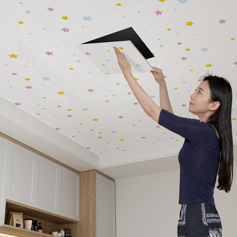 天花板贴纸吊顶自装卫生间厨房屋顶翻新装饰卧室楼房顶棚自粘墙贴,家居饰品,软装墙贴,淘宝优惠券,粉丝福利购,淘宝优惠卷