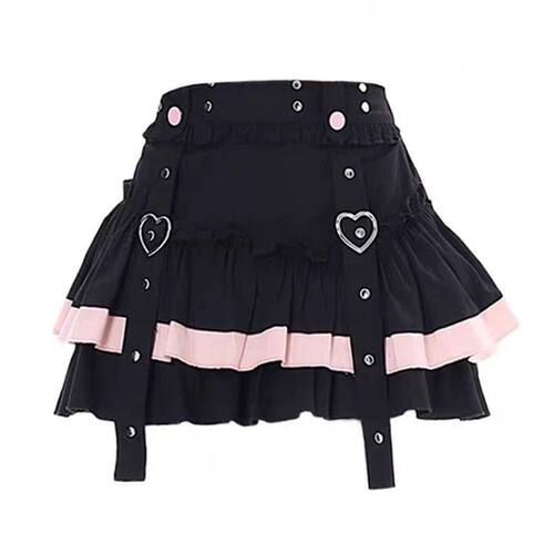 2-300斤甜酷少女蛋糕裙短