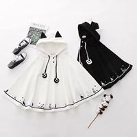 300-pound cute cat-ear, fleece and thickened student coat for young girls in autumn and winter, soft girl's cape and shawl outerwear thumbnail 5