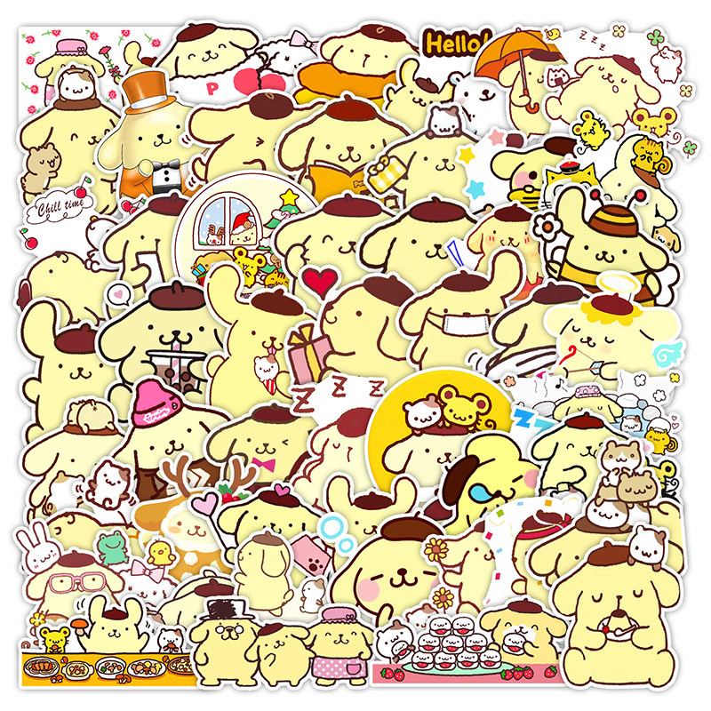 【colour】布丁狗 手帐本 日记 diy 贴纸 一套50张不重样