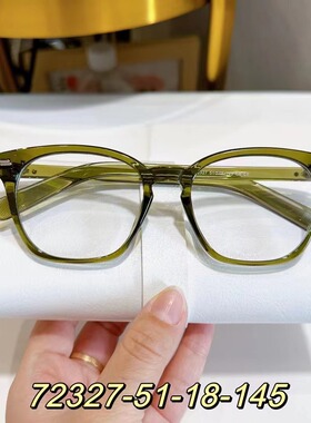 51口18早八素颜眼镜框女深咖色方框适合圆脸显瘦可配近视镜72327