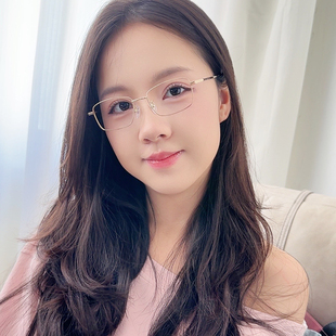 厚宽边超轻高度数近视眼镜框纯钛复古方形小框男女小脸眼镜架1511