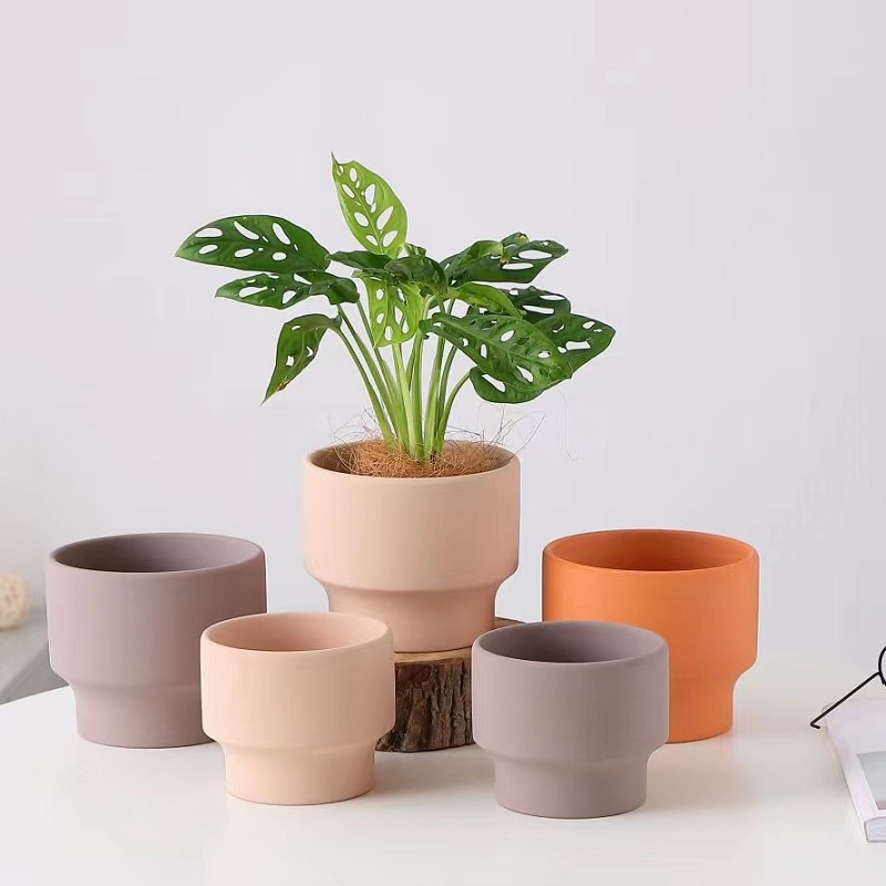 红陶简约室内绿植陶盆