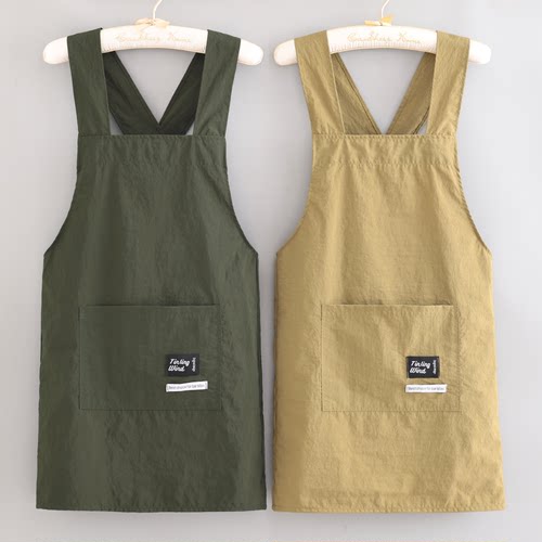 家用围腰防泼水耐穿围裙工作服女