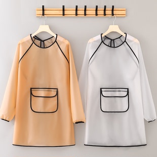 时尚简约防水围裙免洗TPU家用工作服水产店屠宰场专用罩衣男女款