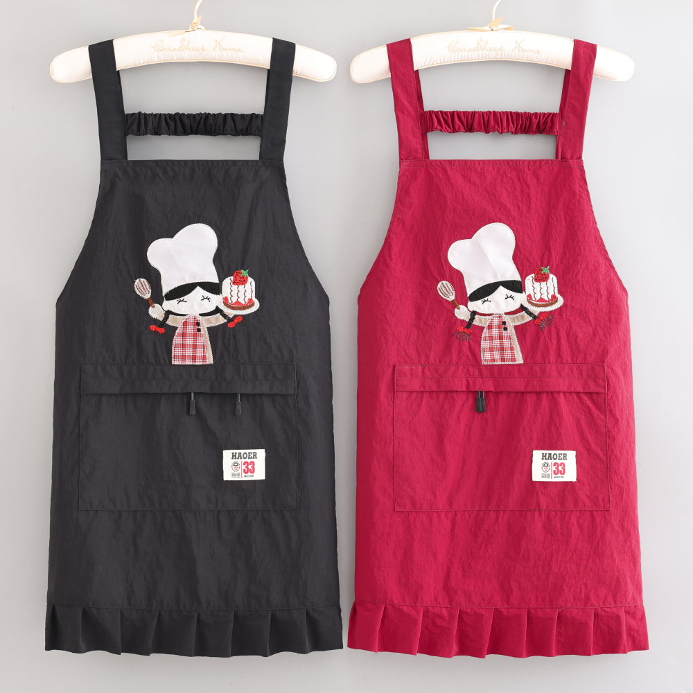 洋气围腰防泼水耐穿围裙工作服女
