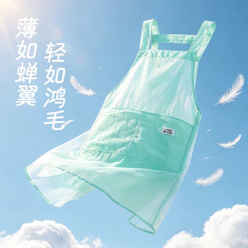 布艺防泼水云感透气凉快围裙防油