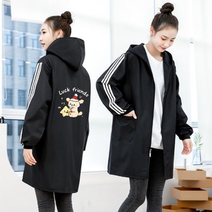 可爱防水防风家用厨房长袖 罩衣加绒保暖户外工作服围裙女定制大褂