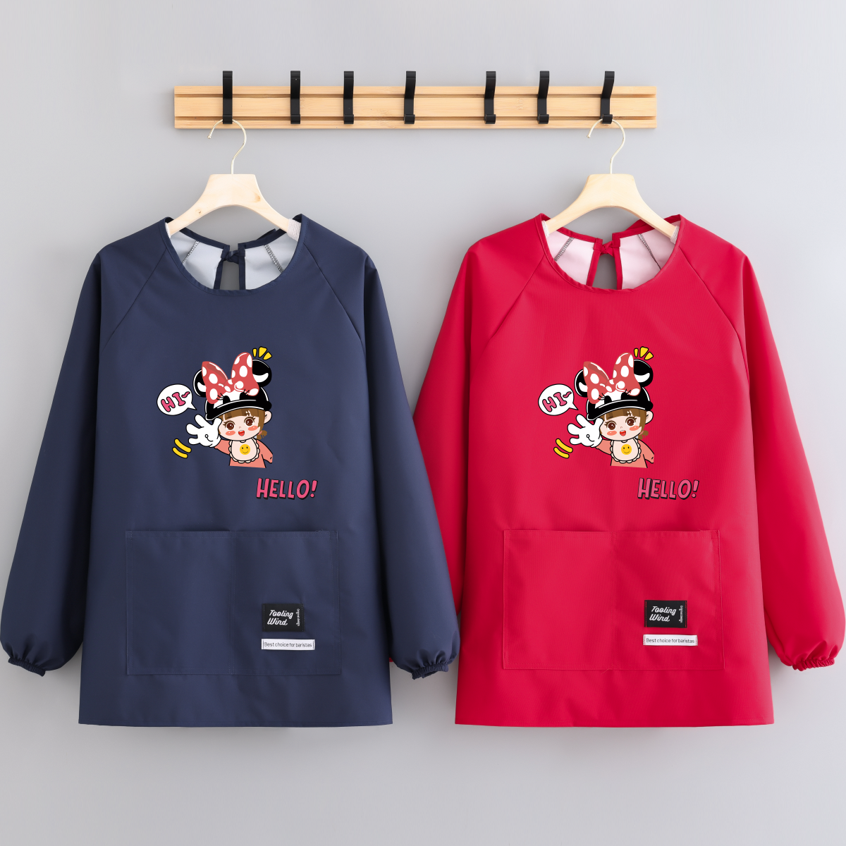 成人爆款卡通定制围裙男女款罩衣