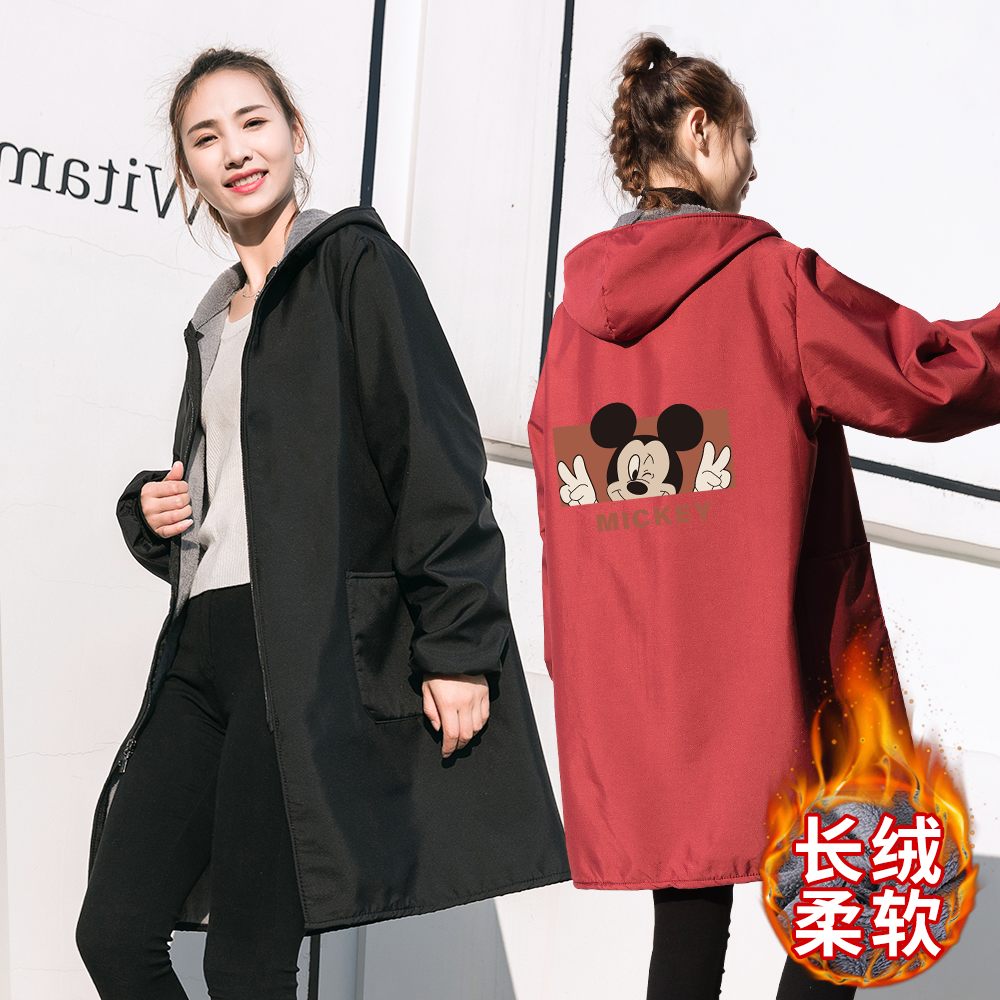 御寒锁温围裙加绒保暖罩衣工作服