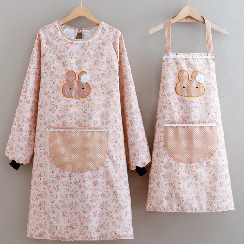 防水长袖围裙家用厨房做饭罩衣