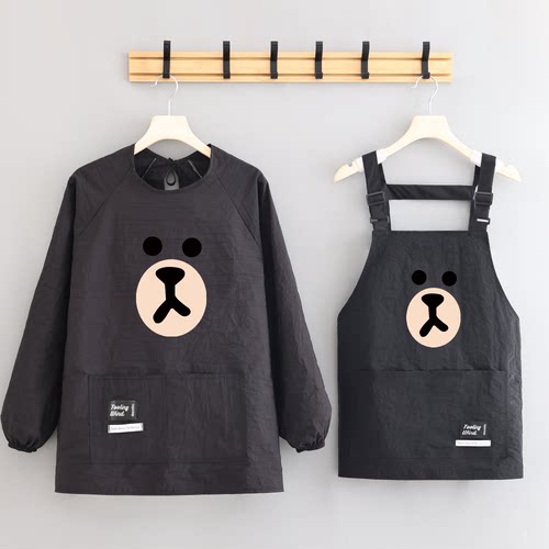 成人长袖防泼水定制印字罩衣男女