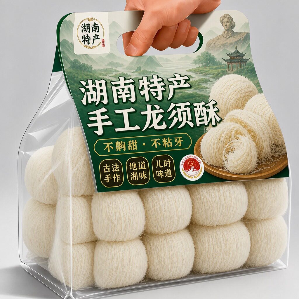 湖北特产正宗龙须酥官方旗舰店老式传统糕点心下午茶点心休闲零食