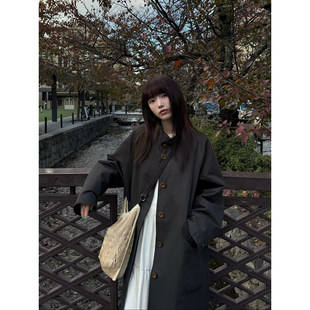 巨好看的中长款风衣外套女2025秋季新款正流行爆款韩版加厚小个子