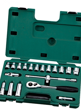 世达20件工具套筒组套世达23件汽修套筒棘轮扳手工具箱套装09005