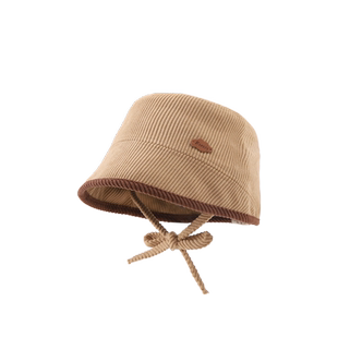 儿童帽子春秋宝宝盆帽男童女童渔夫帽秋冬季婴儿灯芯绒防风水桶帽