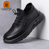 透气软底 老人头休闲皮鞋 男2025新款 春秋厚底百搭板鞋 运动男鞋