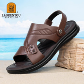 沙滩鞋 老人头凉鞋 休闲百搭软底防滑凉拖鞋 两用男士 男2025夏季 新款