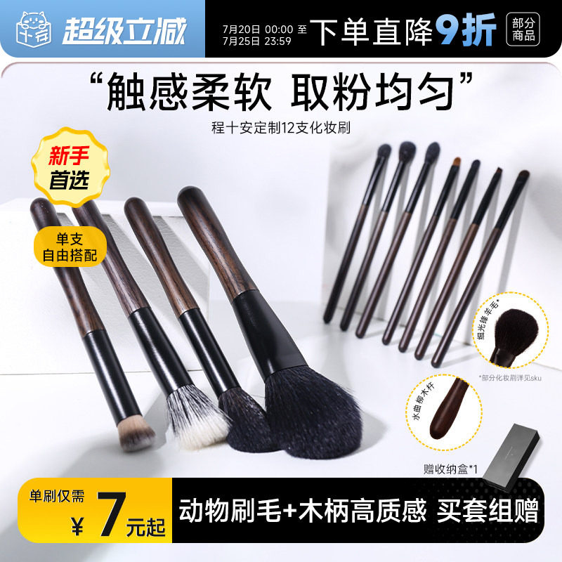 程十安套刷化妆刷套装刷修容腮红散粉眼影刷遮瑕刷眼部全套刷子