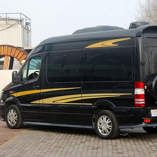 适用奔驰斯宾特车贴拉花 凌特房车 大通V80彩条车贴MPV商务车贴纸