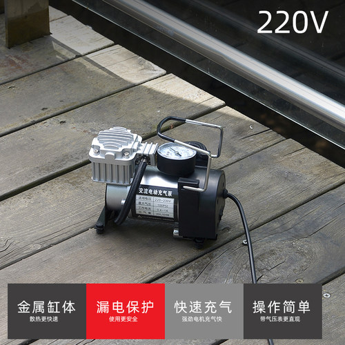 220v双缸高压小型汽车用充气泵