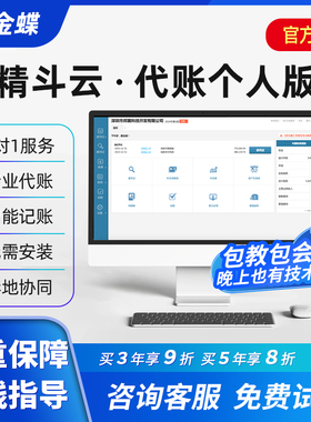 金蝶代账个人版20账套财务软件 云会计在线网络版ERP管理记账软件