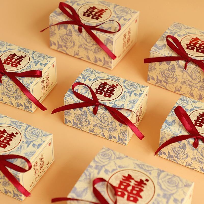 韩式小清新糖盒结婚专用喜糖盒子高级感婚礼新款糖果礼盒空盒纸盒