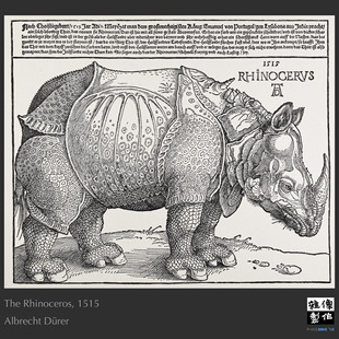 miscLab 丢勒 犀牛 版画装饰画 高精度艺术品复制