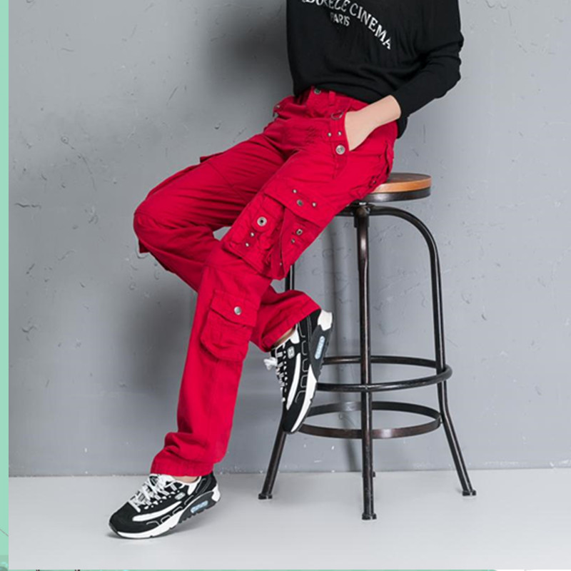 工装裤女多口袋户外休闲裤女长裤纯棉大码直筒裤宽松春秋登山裤潮,女装/女士精品,休闲裤,淘宝优惠券,粉丝福利购,淘宝优惠卷