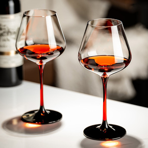轻奢高档水晶玻璃红酒杯家用欧式勃艮第高脚葡萄酒杯子醒酒器套装