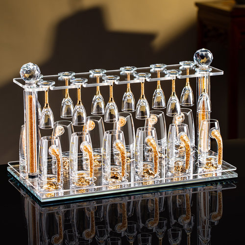 高档轻奢水晶玻璃白酒杯套装家用