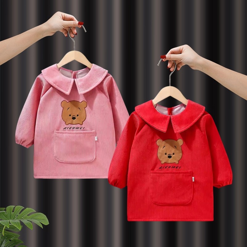 宝宝罩衣辅食吃饭围兜儿童围裙防水防脏女宝男宝秋冬灯芯绒反穿衣,童装/婴儿装/亲子装,反穿衣/罩衣,淘宝优惠券,粉丝福利购,淘宝优惠卷