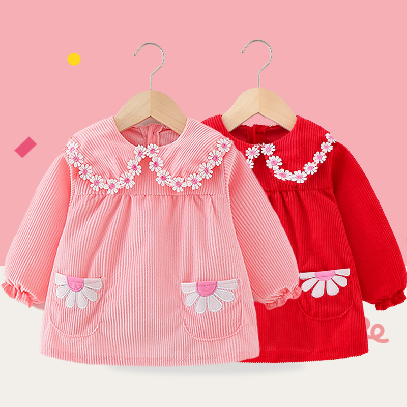 时尚绣花防水公主裙罩衣