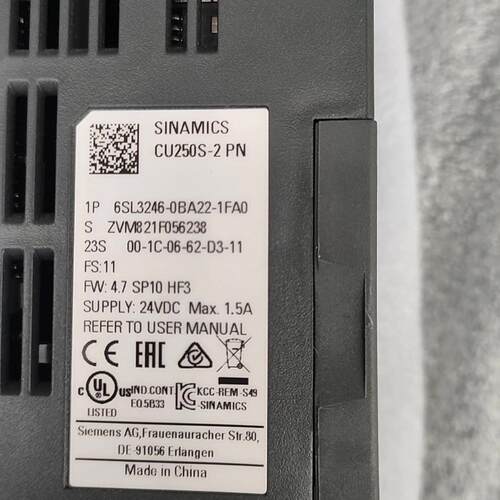 议价6SL3246-0BA22-1FA0 控制器 CU250S-2 PN 工控自动化模块维修