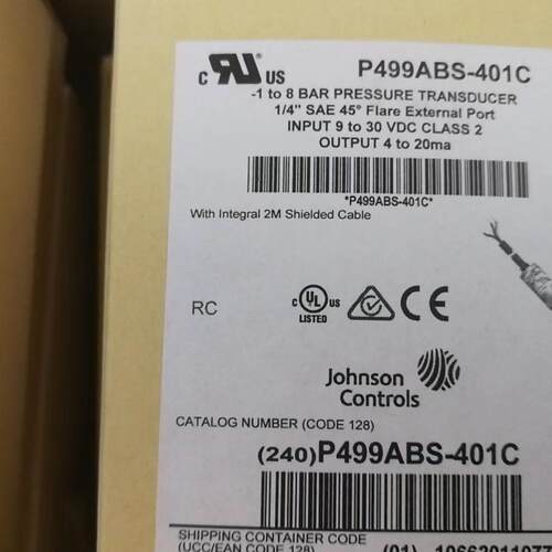 议价P499ABS-401C压力传感器变送器 江森自控4-20mA -1-8bar维修