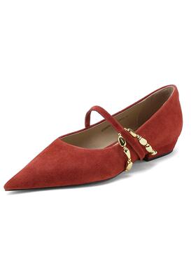 westory2025春尖头彩色玛丽珍鞋平底单鞋舒适时装鞋女S25AE58521