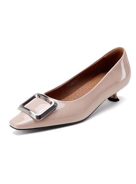 Westory2025春季方头金属方扣细高跟通勤百搭单鞋女S25AE58831