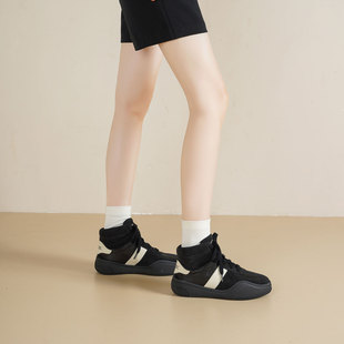 westory2025秋冬新款高帮鞋女厚底增高休闲运动板鞋百搭女鞋