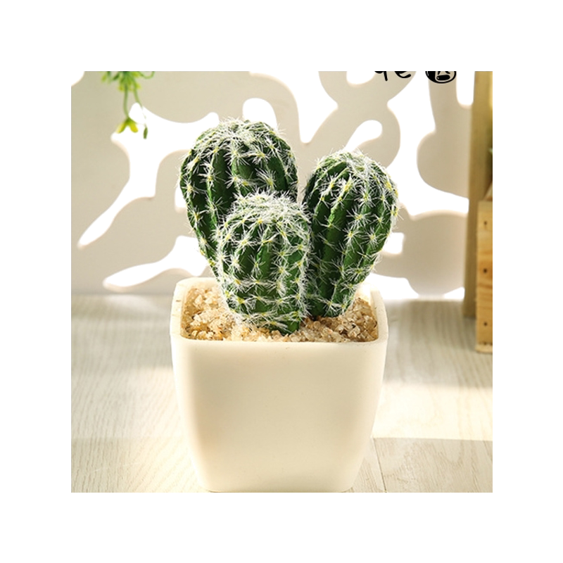 仙人球桌面盆景小摆件仿真植物
