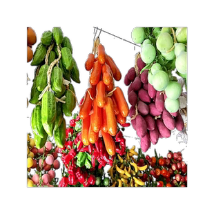 仿真水果蔬菜挂串蔬果模型水果店装饰农家乐挂件装饰儿童认知摆件