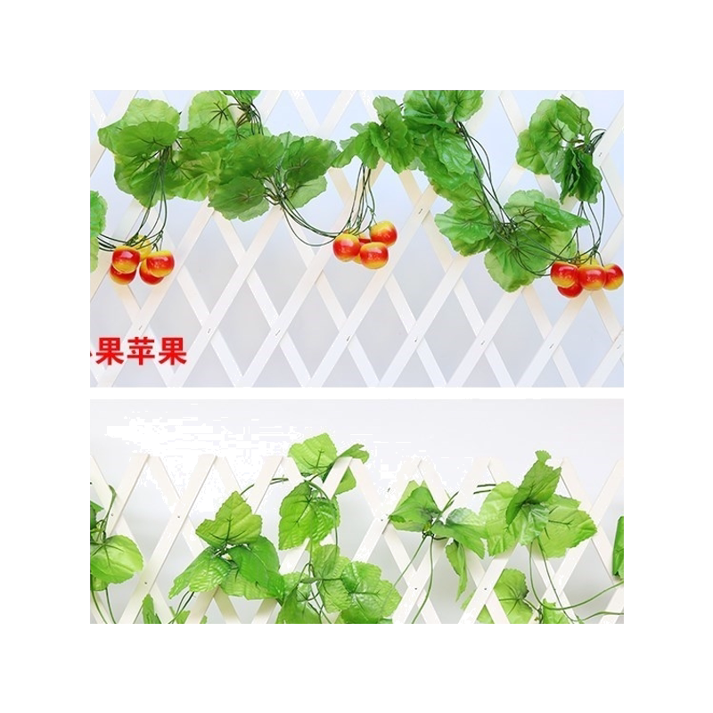 房间绿树叶饭店葡萄塑料墙上假花