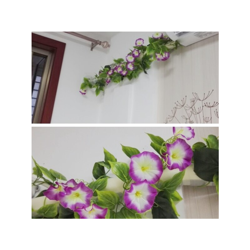 拉花装饰 塑料 室内 仿真仿真玫瑰假花藤条塑料藤蔓绿叶缠绕空调